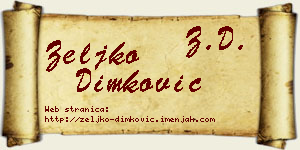 Željko Dimković vizit kartica